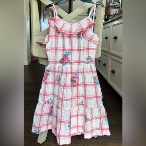 NWT Ralph Lauren floral plaid spring dress girls size 7
